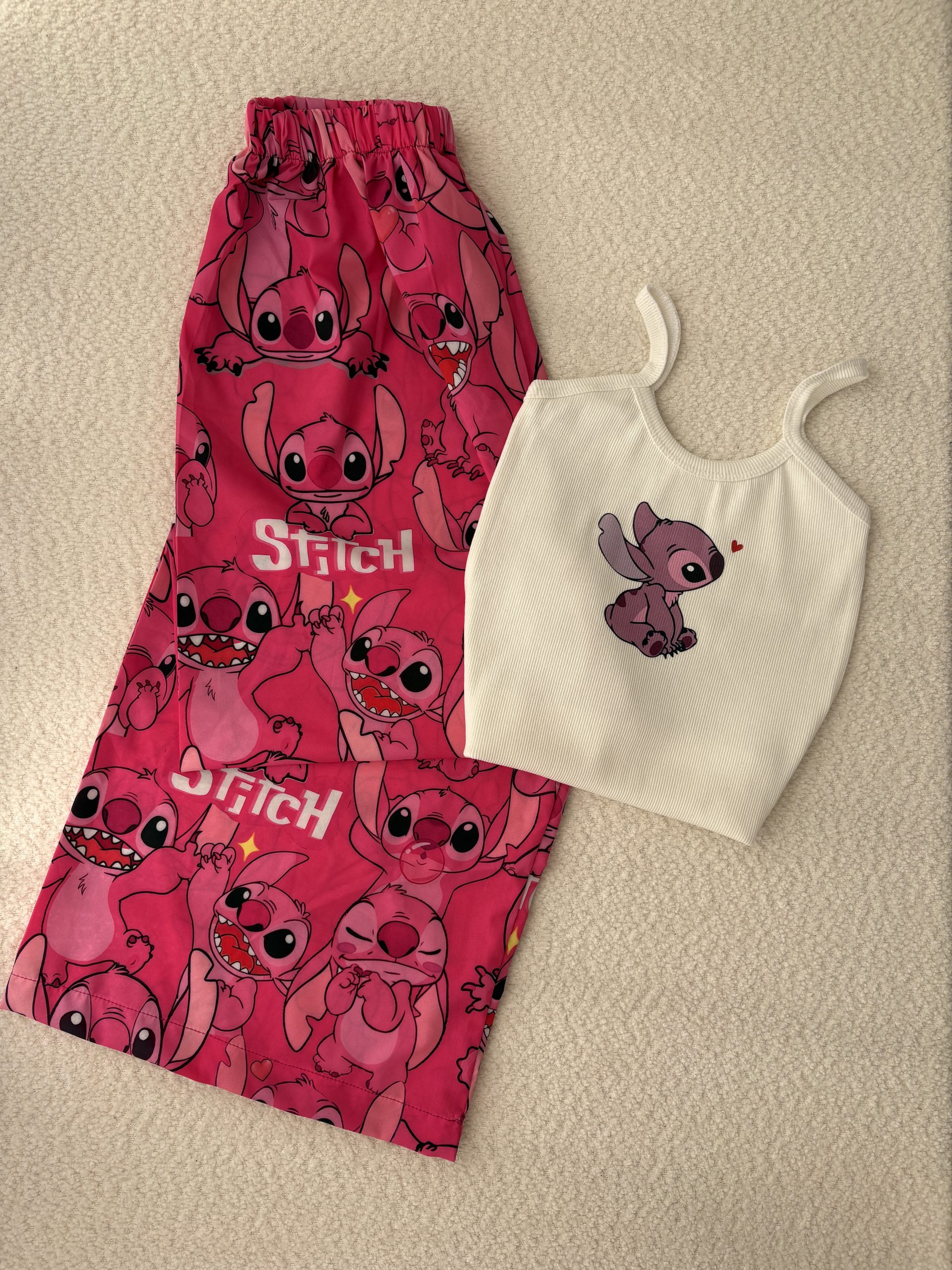 IMG_2006 ست پیژامه کراپ Stitch🩷 - Image 1